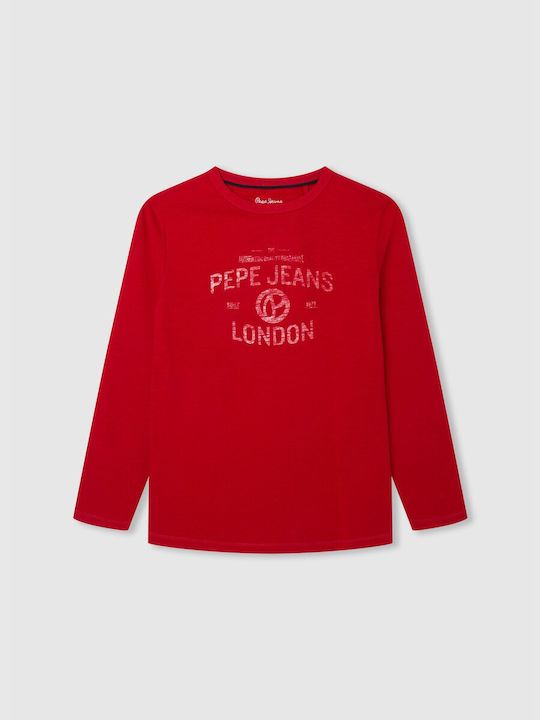 Pepe Jeans Kinder Shirt Langarm Rot