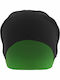 Căciulă Beanie Reversibilă Pentru Bărbați Negru / Verde Neon