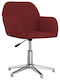 Stuhl mit Armlehnen & Rollen Bordeaux 53.5x57x70cm 2Stück
