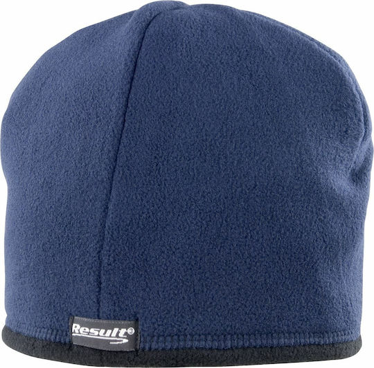Beanie Männer Fleece Wendbar Beanie in Marineblau Farbe