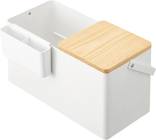 Yamazaki Kosmetikorganisator mit Trennzeichen Weiß 31x15,7x15 cm