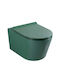 Sparke Kessy-01 Wall-Mounted Toilet that Includes Slim Soft Close Cover Green