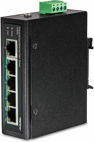 Trendnet TI-PE50 Unmanaged L2 PoE+ Switch με 5 Θύρες Gigabit (1Gbps) Ethernet