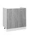 Floor Sink Cabinet Gray L80xW46xH81.5cm