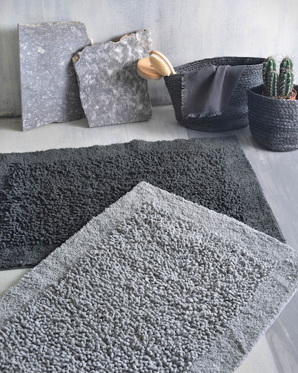 Rythmos Badematte Baumwolle Rechteckig Rimmon 120-136-021 Charcoal 50x80cm