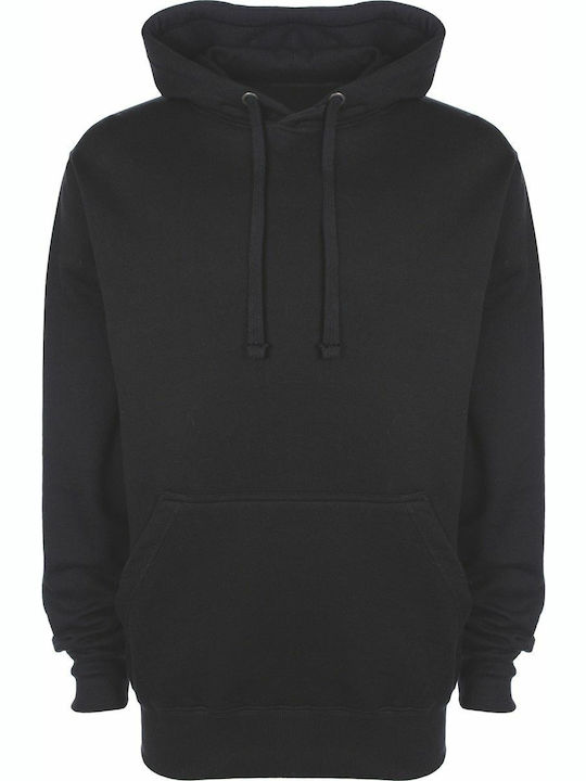 Fdm Kids Sweatshirt with Hood and Pocket Black