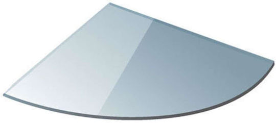 Karag Mensole Ecke An der Wand montiert Badezimmerregal Glas 25x25x6cm Transparent