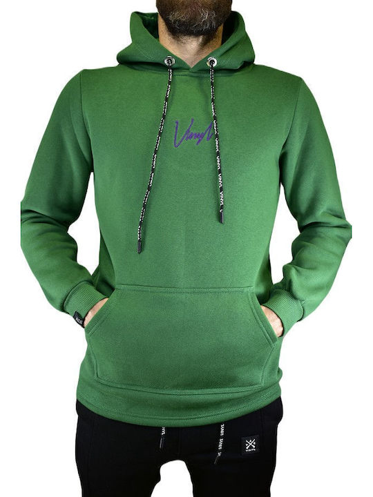 Vinyl Art Clothing Φούτερ με Κουκούλα Πράσινο
