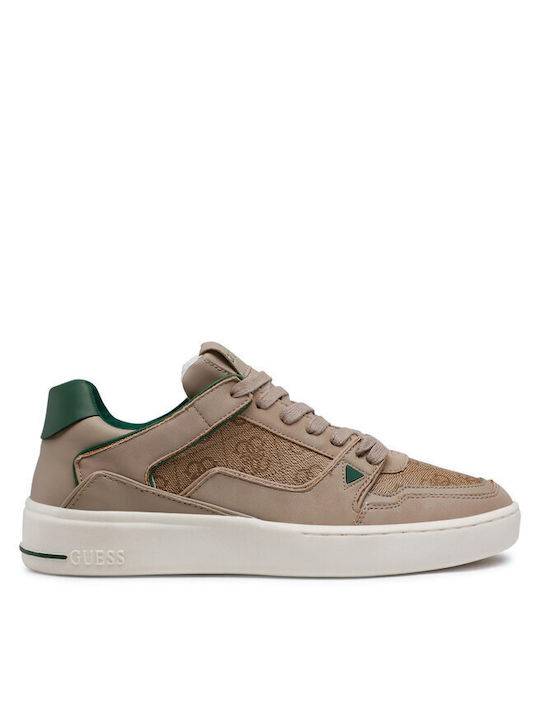 Guess Verona Basket Low Ανδρικά Sneakers Καφέ
