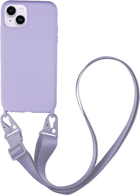 Sonique Carryhang Liquid Strap Umschlag Rückseite Silikon 0.5mm Flieder (iPhone 14)