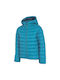 4F Kids Quilted Jacket short Hooded Blue