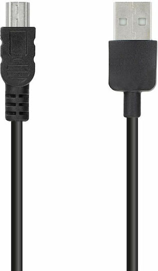 USB 2.0 Cable USB-A male - mini USB-A male Μαύρο 3m (446125)
