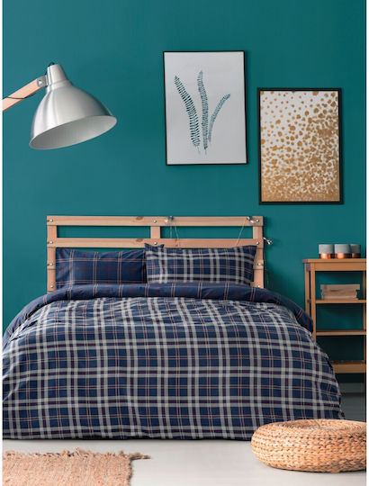 Kocoon Olivia Σετ Σεντόνια Μονά με Λάστιχο 100x200+30εκ. Blue (3τμχ)
