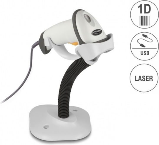 DeLock Scanner Χειρός Ενσύρματο με Δυνατότητα Ανάγνωσης 1D Barcodes