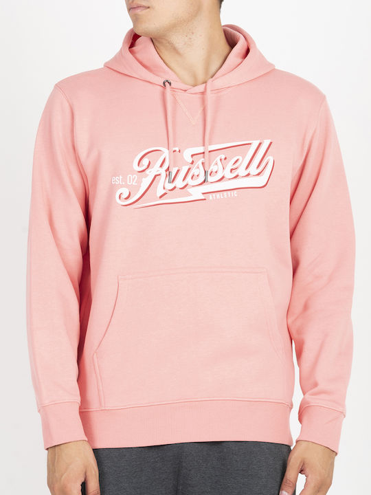Russell Athletic Sweatshirt with Hood Pink