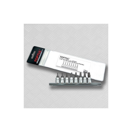 Toptul Καρυδάκια με Μύτες Torx και Καρέ Υποδοχής 1/4'' Σετ 8τμχ