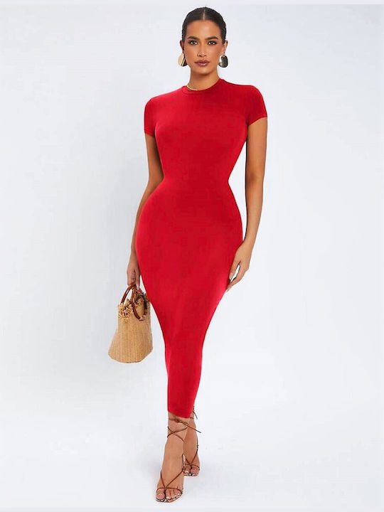 Maxi red φόρεμα