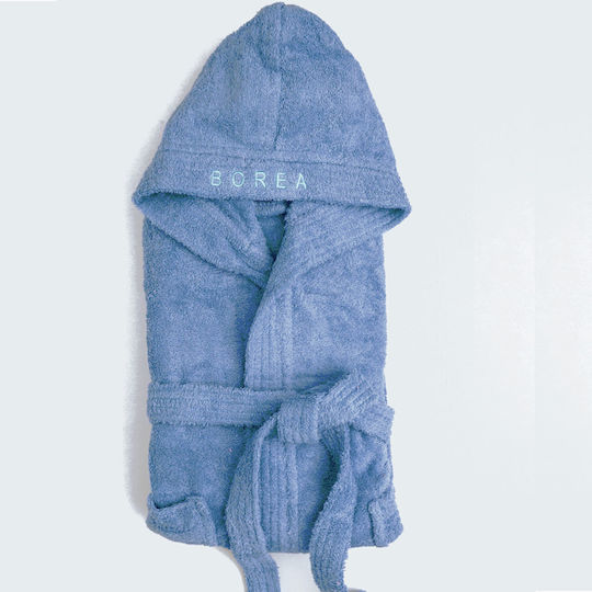 Borea Kids Hooded Bathrobe Teenager Blue 000501097024