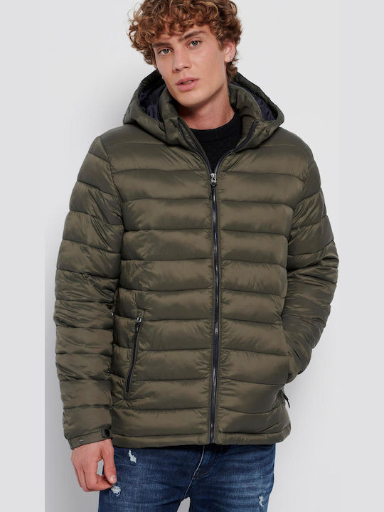 Funky Buddha Winter Jacket Puffer Khaki