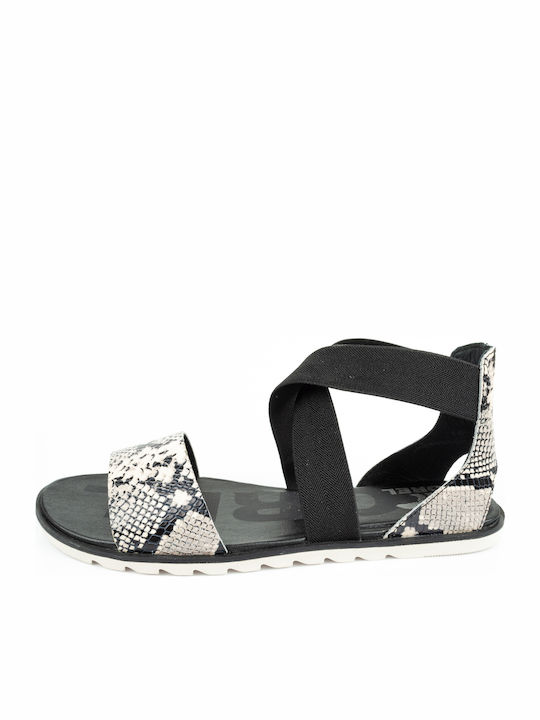 Sorel Ella II Leather Women's Flat Sandals Black