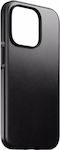 Nomad Leather Back Cover Black (iPhone 14 Pro)