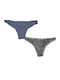 Bamboo Damen Brasilien 2Pack Light blue/Ecru Empire