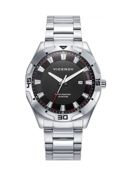 Viceroy Watch Battery with Silver Metal Bracelet