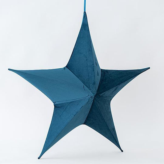 Eurolamp Fabric Christmas Decorative Pendant Star 40x35x65cm Blue