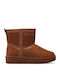 Suede Women's Ankle Boots Brown