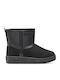 Suede Women's Ankle Boots Platform Black