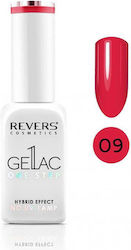 Revers Cosmetics Gel Lac One Step Gloss Βερνίκι Νυχιών Μακράς Διαρκείας Κόκκινο 09 10ml
