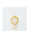 Eurolamp Christmas Glass Clock Ornament Gold