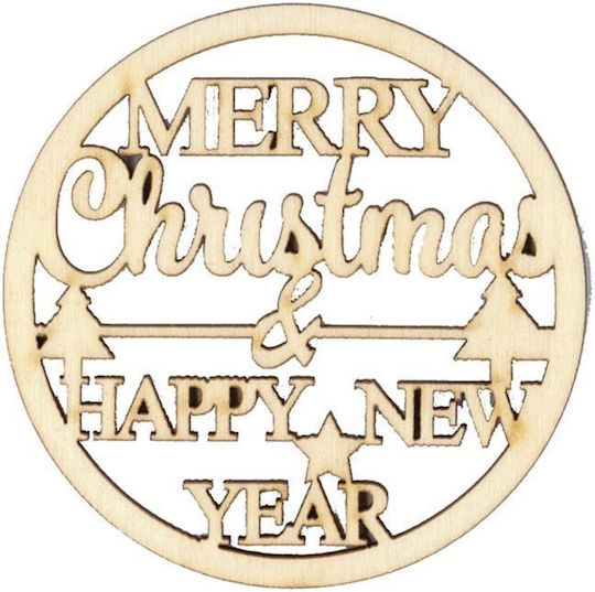 Tag Wooden Beige Christmas Tree Ornament