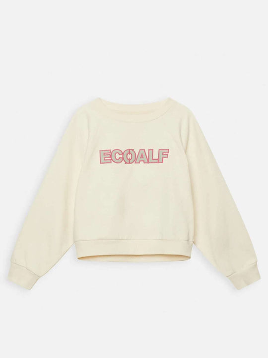 Ecoalf Kids Cropped Sweatshirt Ecru