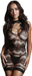 Le Désir Sexy Dress Criss Cross Neck Mini Dress Black