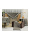 Liolios Home Τραπεζομάντηλο με Κρόσι Grey 160x220εκ.