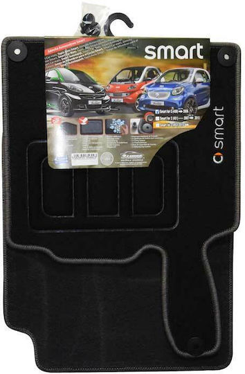3Lines Μπροστινά Πατάκια 2τμχ για Smart ForTwo 1998-2006 Γκρι