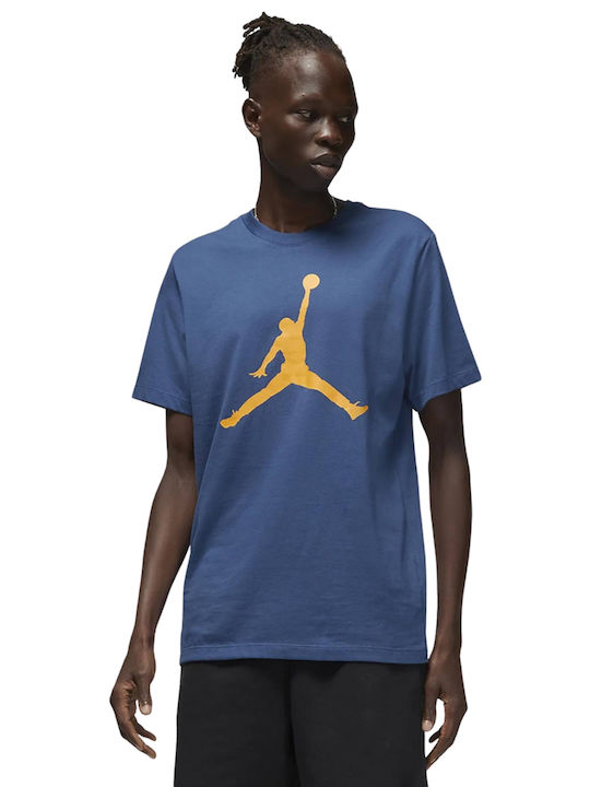 Jordan Jumpman Ανδρικό T-shirt Μπλε με Λογότυπο