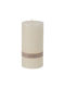 Zaros Decorative Candle White 7x14cm