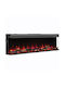 Richen 3D Insert 183 Επιτοίχιο Ηλεκτρικό Τζάκι 2000W 182.8x49.5cm Μαύρο