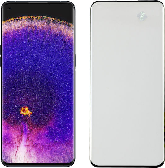 Idol 1991 Semi Curved & Squeezy Card 3D 0.25mm Full Glue Full Face Tempered Glass Black (Oppo Find X5)