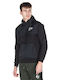 Herren Sweatshirt Jacke mit Kapuze Schwarz
