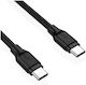 Aukey CB-CC1P USB 2.0 Kabel USB-C männlich - USB-C 60W PD Schwarzes 1m