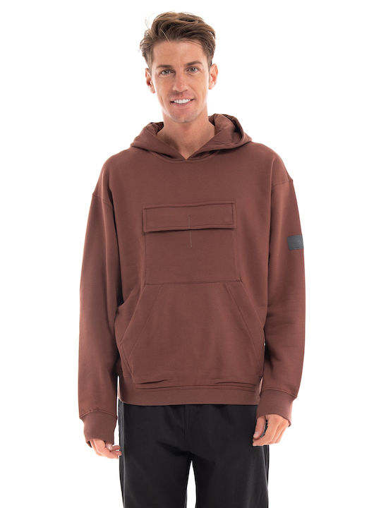 G-Star Raw Men's Sweatshirt with Hood and Pockets Brown