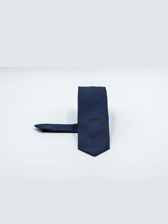 Pierre Cardin Ανδρική Γραβάτα Μεταξωτή με Σχέδια σε Navy Μπλε Χρώμα