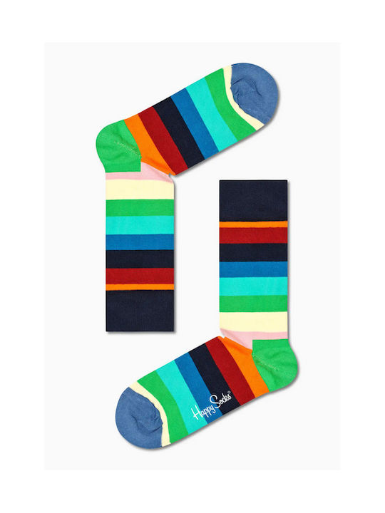 Happy Socks Stripe Unisex Κάλτσες με Σχέδια Πολύχρωμες