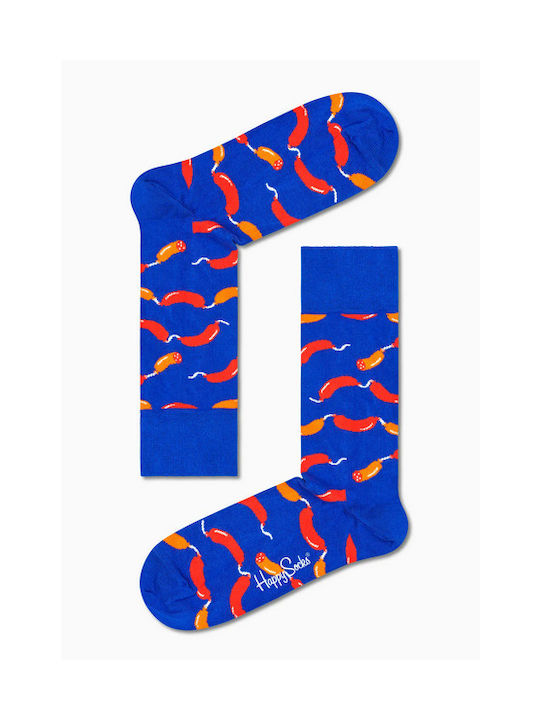 Happy Socks Sausage Unisex Κάλτσες με Σχέδια Μπλε