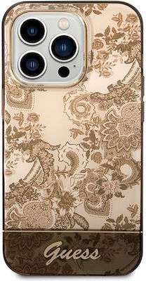 Guess Translucent Pearl Strap Back Cover Πλαστικό White / Ochre (iPhone 14 Pro Max)