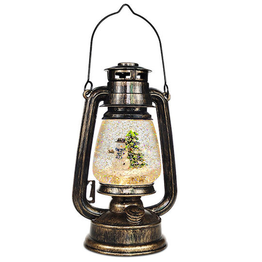 Snowman Christmas Decorative Illuminated Traffic Light with Snowman Battery 15.2x11.5x26cm