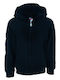 Joyce Girls Athleisure Cotton Hooded Sweatshirt with Zipper Black